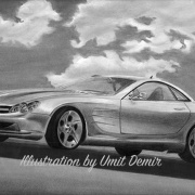 Mercedes, Car - Illustrations by Umit Demir